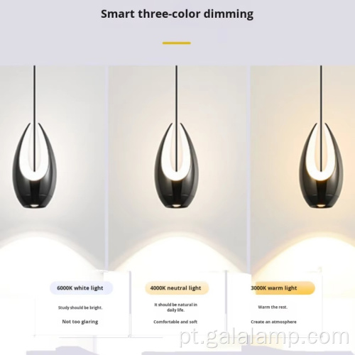 Luz pendente minimalista italiana em forma de lágrima